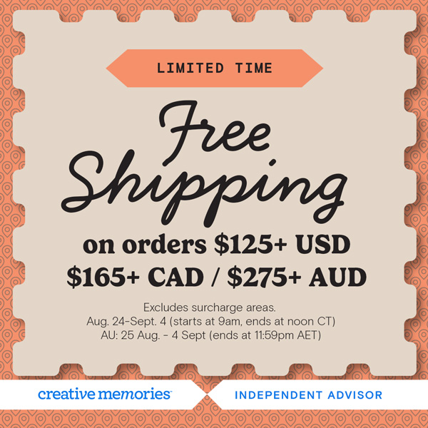 Free Shipping Promo with Creative Memories